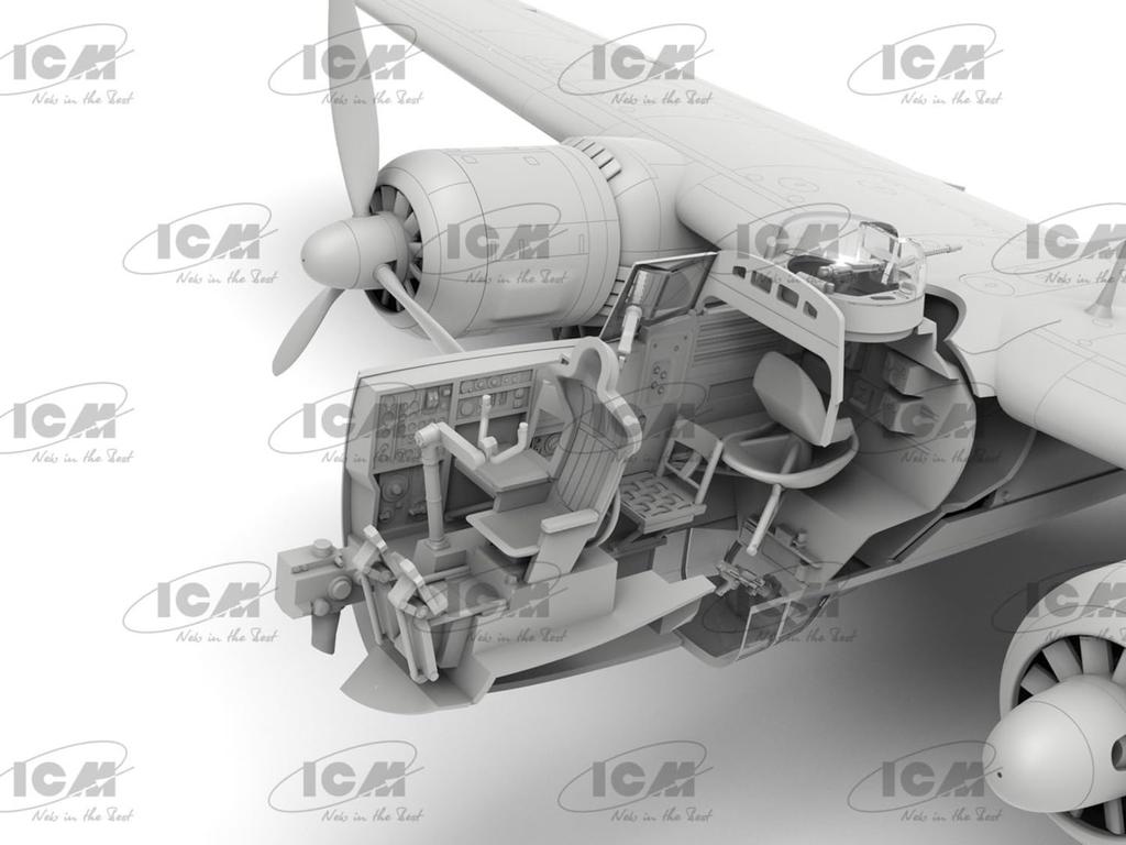 ICM 1/48 WWII German Dornier 217K-1 Bomber Plastic Model Kit 48273 (Airplane)