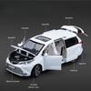 1/24 TOYOTA SIENNA MPV Furgone Giocattolo Diecast Modello Auto Giocattolo Miniatura Pull Back Suono & Luce Porte Apribili Collezionismo Regalo per Ragazzo Bambino