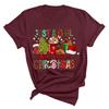 Christmas Printed Fashionable Women's T-shirt Christmas Trend Pure Cotton Casual Sportswear T-Shirts Women’s