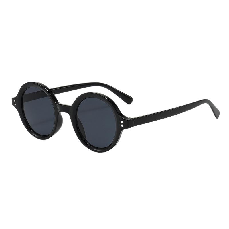 Trendy Studded Retro Round Sunglasses for Men & Women