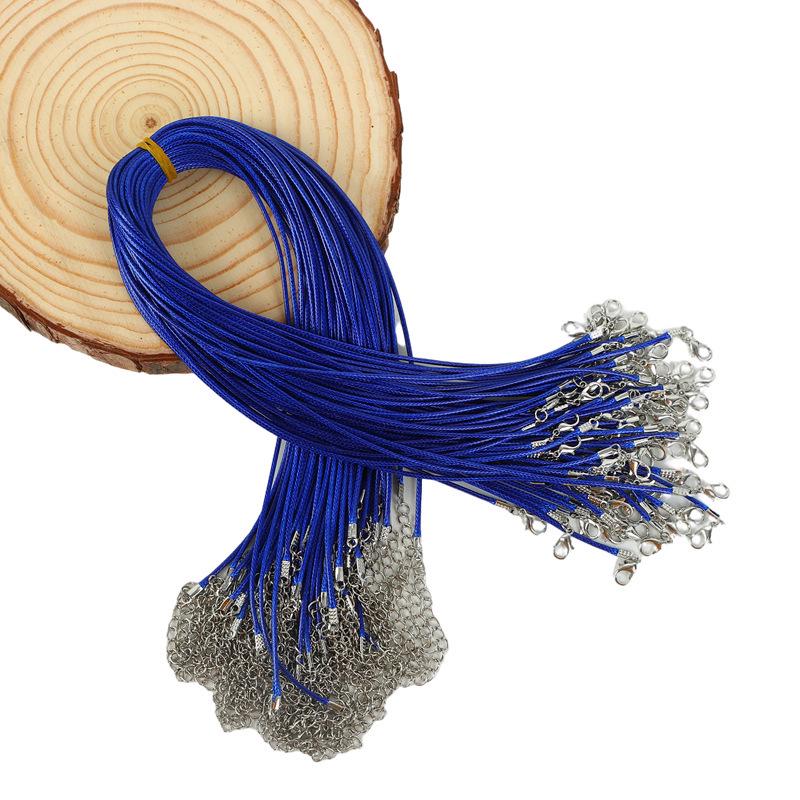 Black Korean Wax Cord: 2.0/1.5mm Necklace Jewelry String for Pendants