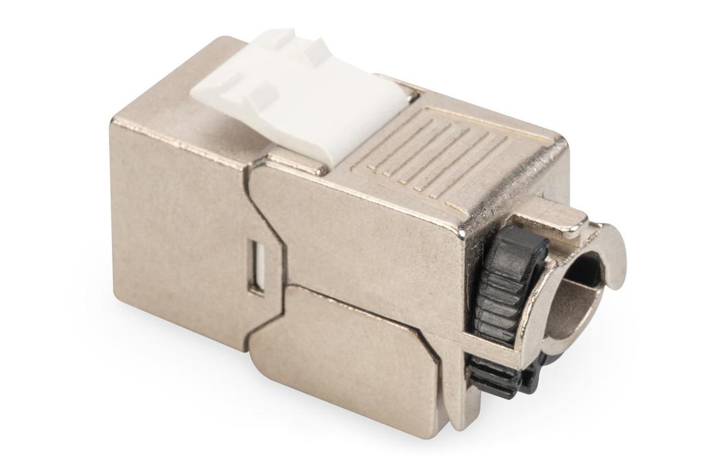 Keystone Jack RJ45 (8P8C) Cat. 6A, STP, Shielded, Tool-free