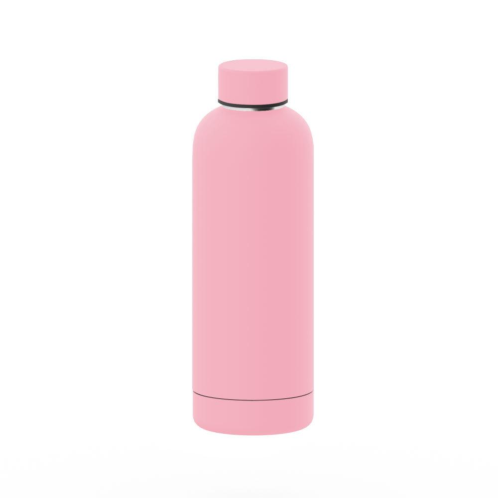 

Popular 304 double-layer stainless steel small mouth bottle, outdoor sports car portable water cup, thermal insulation and cold water bottle 500ml розовый