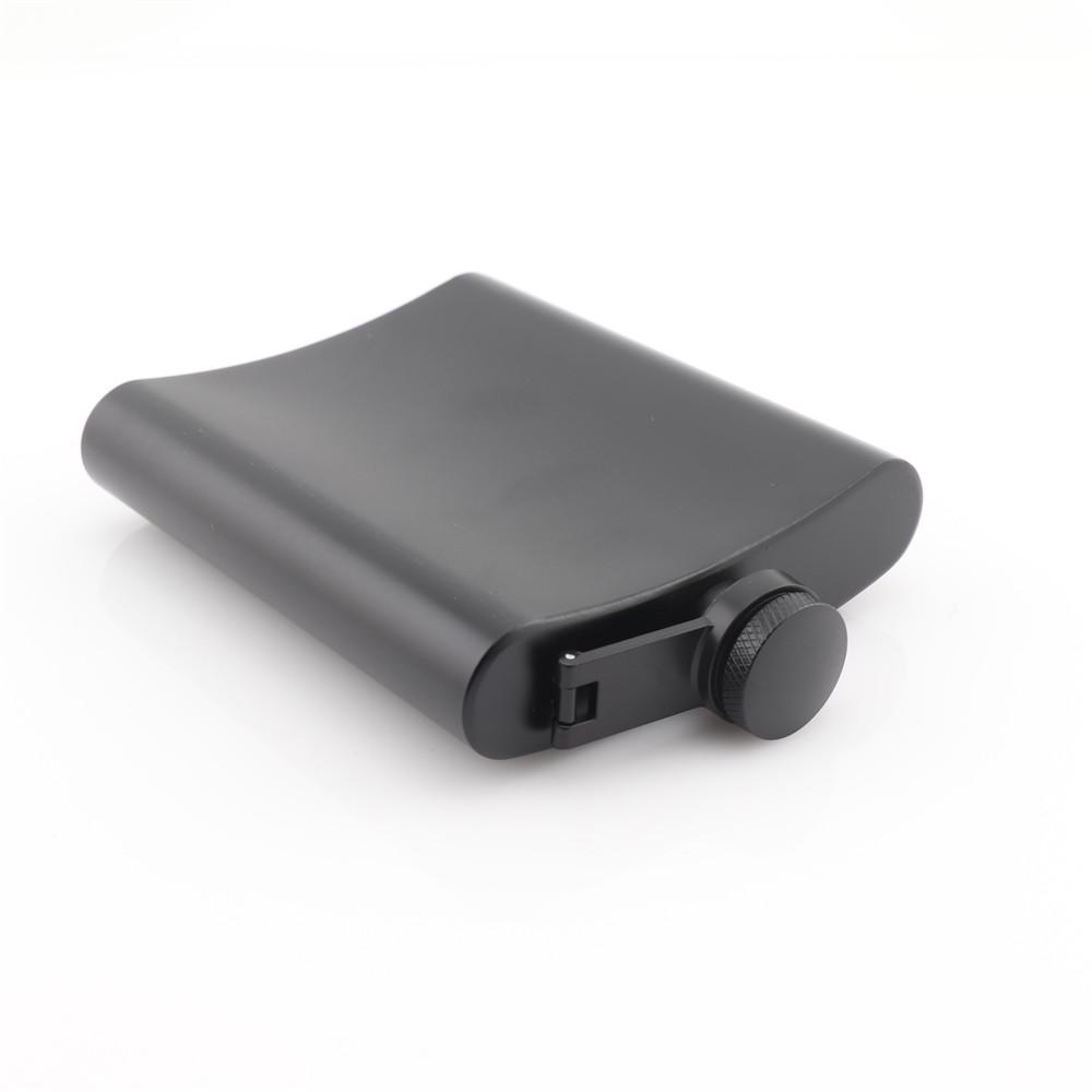 Matte Black Hip Flasks Stainless Steel Liquor Flask for Outdoor Travel Camping Wedding Party 6 7 8 9 10 12 Oz
