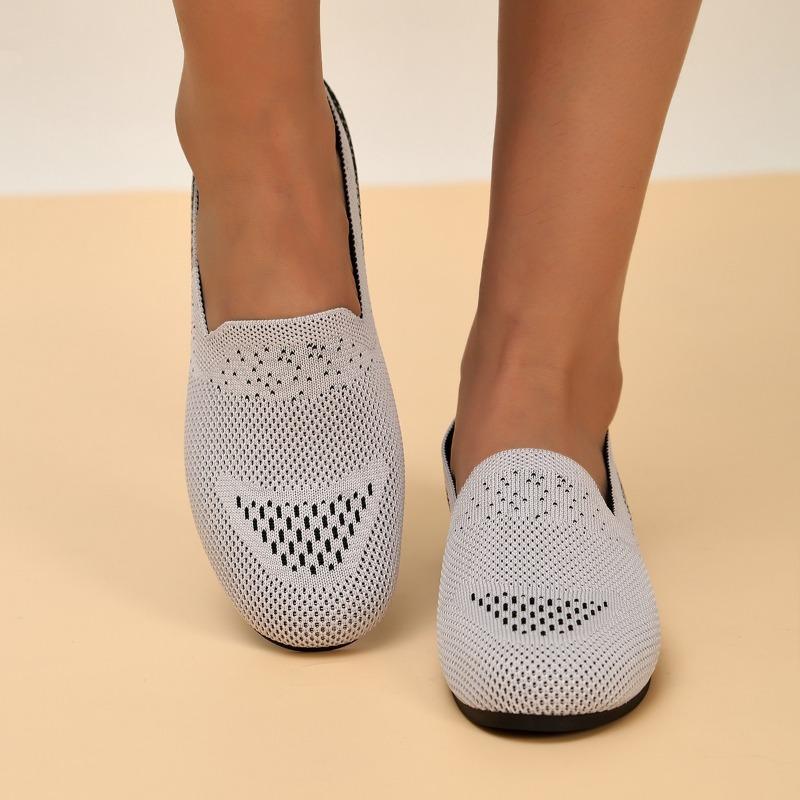 Women's Shoes Summer New Large Size Flat-bottomed Fly-woven Single Shoes Women's One-pedal Casual Shoes
