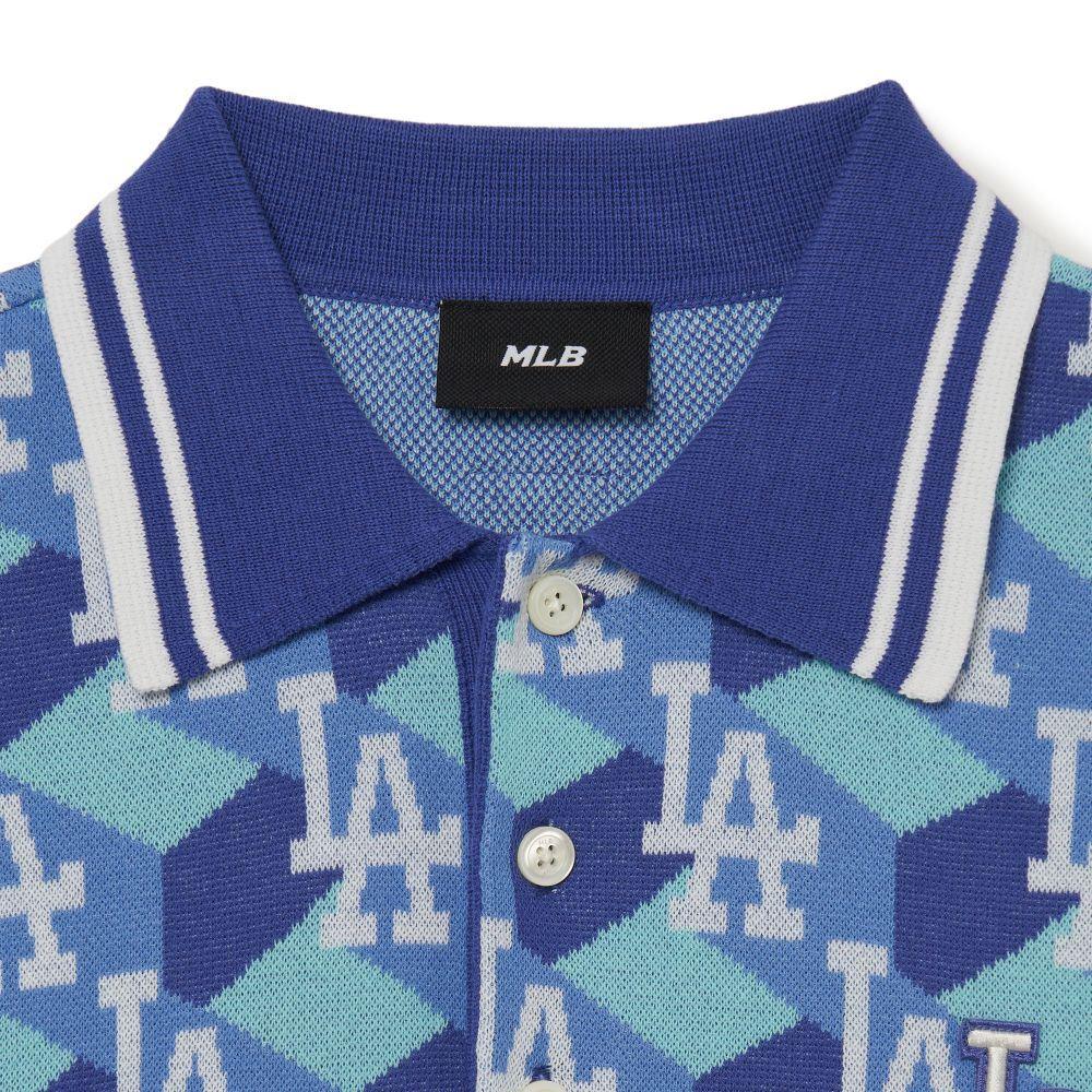 New MLB SS23 Polo Shirt Unisex Blue 3AKPM0533-07BLS