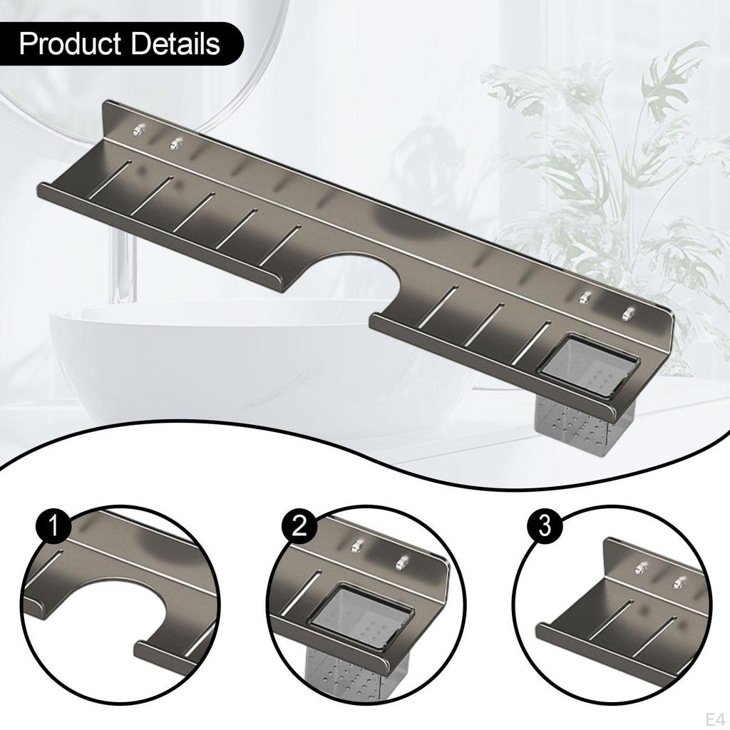 Bathroom Rack Wall Shelf Elegant Lightweight Toilet Mirror Front Over Sink for