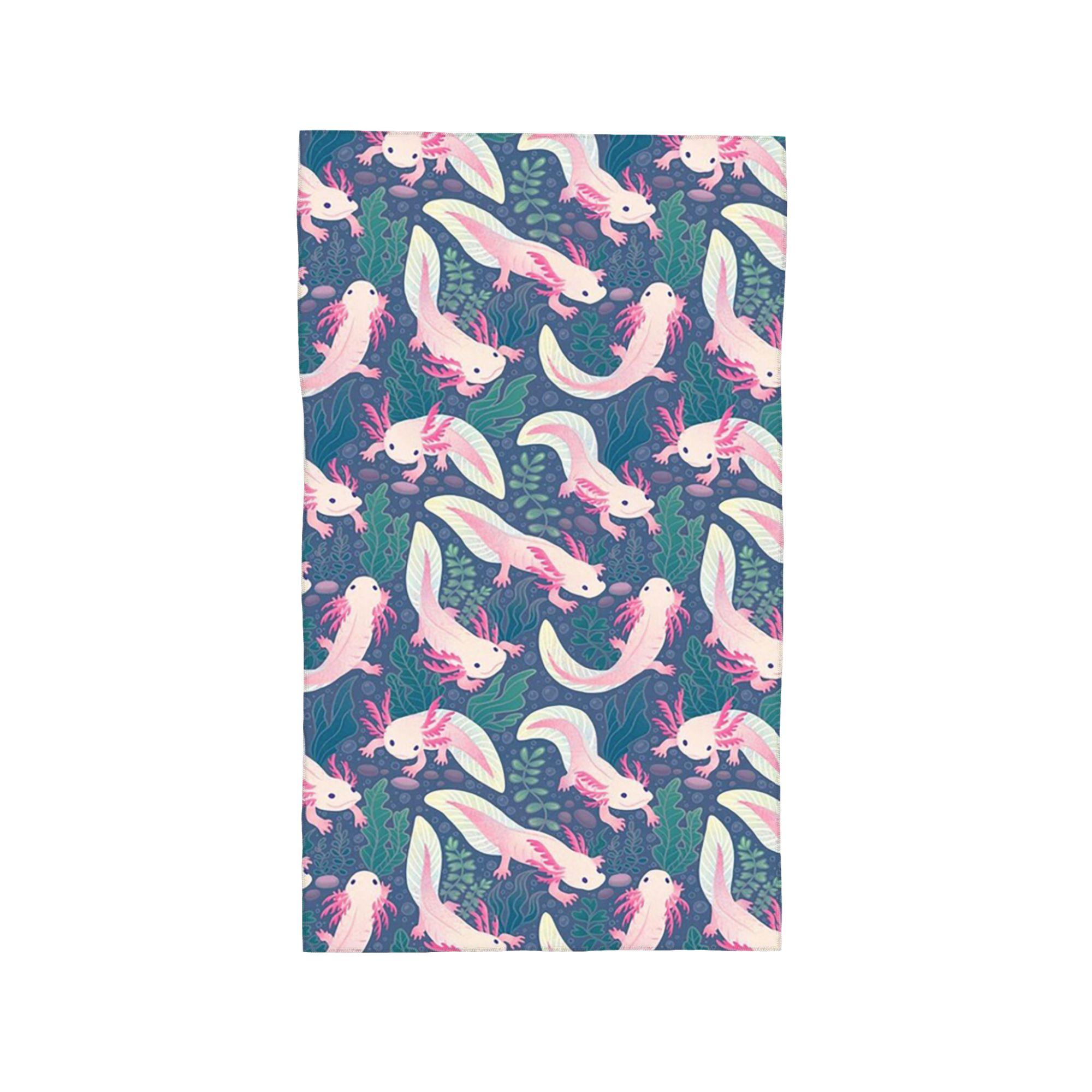 

Axolotls Soft Face Towel Quick Dry Pool Bath Cotton Towels Absorbent Quick W30*H60(CM)