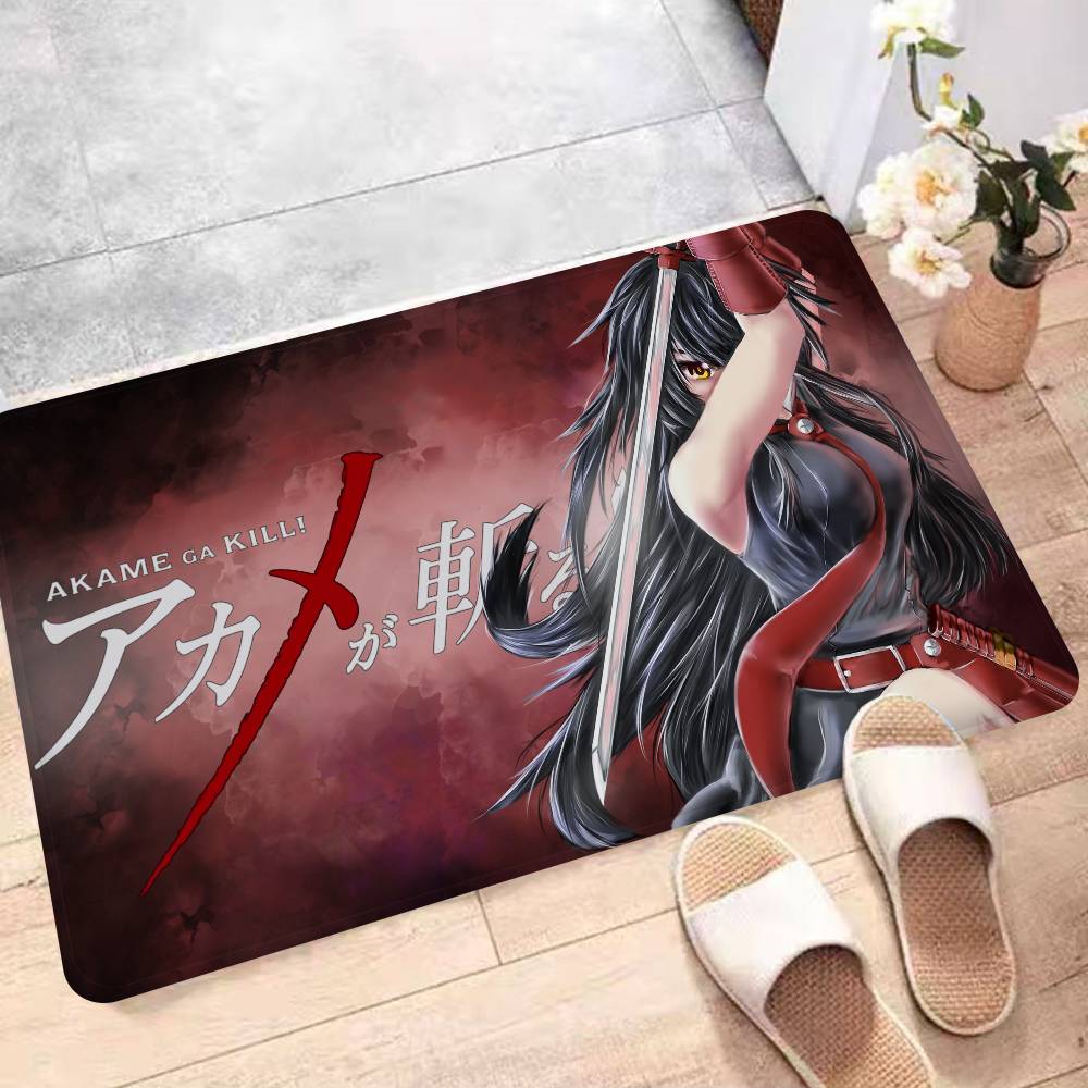 Anime Akame Ga K-kill Badematte Rutschfest Wasserabsorbierend Langer Streifen Kissen Schlafzimmermatte Willkommen Fußmatte