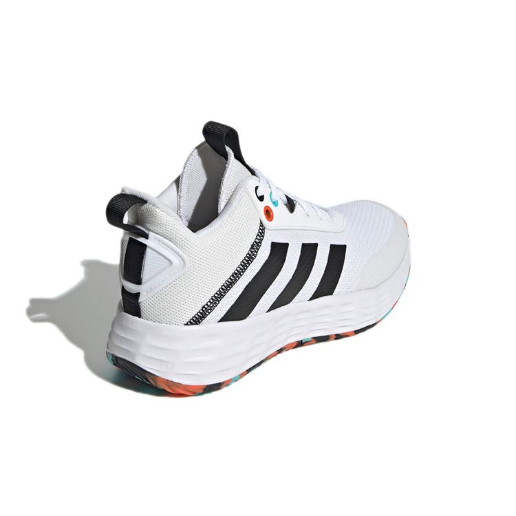 Adidas Own The Game 2.0 Durable Non-Slip Mid-Top Basketball Shoes Kids Sneakers White Black H01556