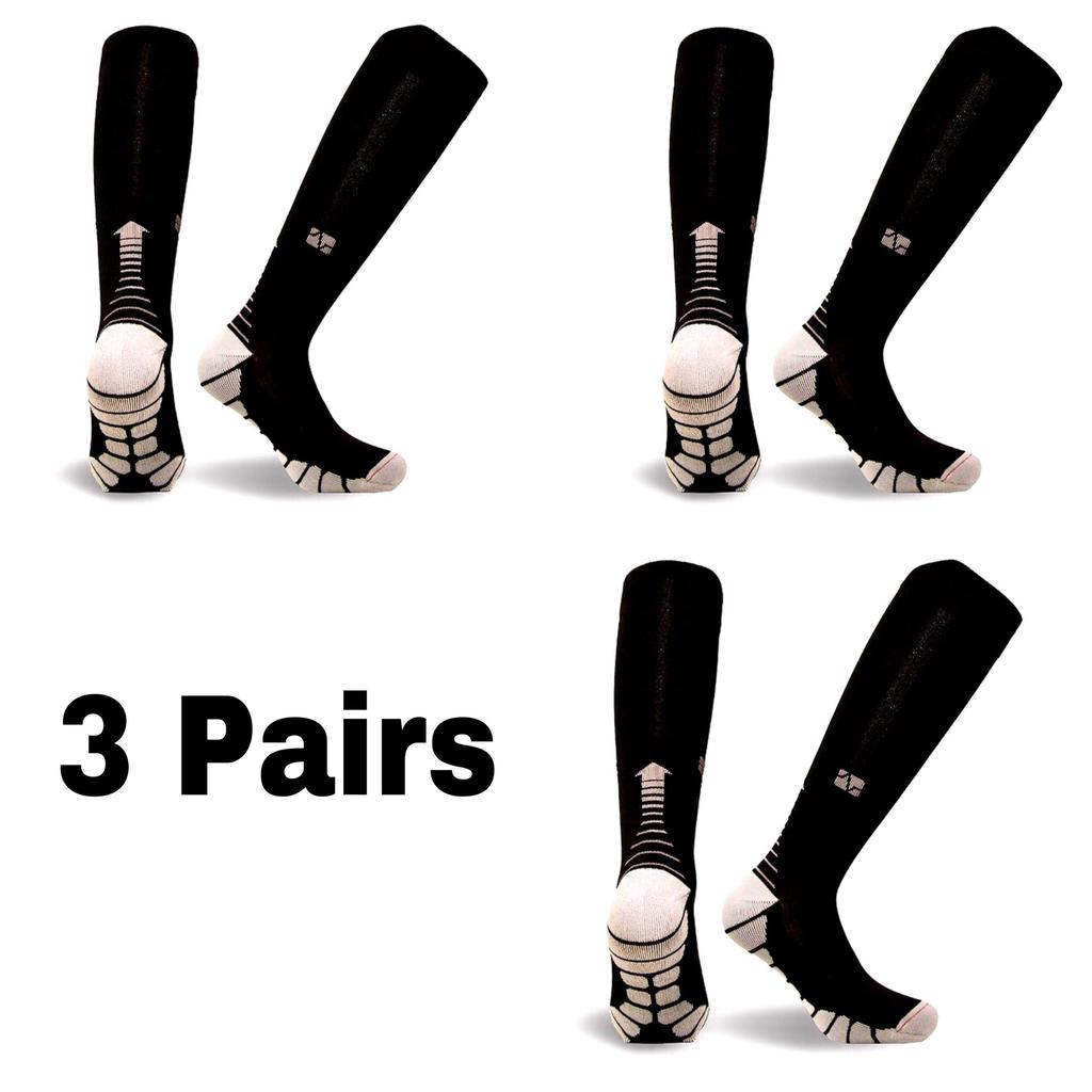 1/3 Pairs Compression Socks Knee High 20-30 Mmhg Fit Medical Edema Diabetes Varicose Veins Running Marathon Sports Socks