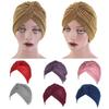 New Shiny Hijab Caps Elastic Wrap Style Islamic Headband Soft Polyester Breathable Head Cover Women Headwear