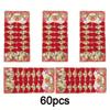 60Pcs 5.5cm Bow Christmas Decorations Xmas Tree Pendant Ornament for Home Decor Navidad New Year Party 2026 DIY Gift Accessories
