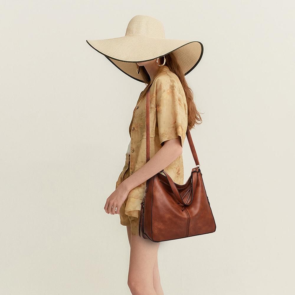 Bag Women's New Summer European and American Fashion Retro One Shoulder Oblique Straddle Tote Bags Women's Bag