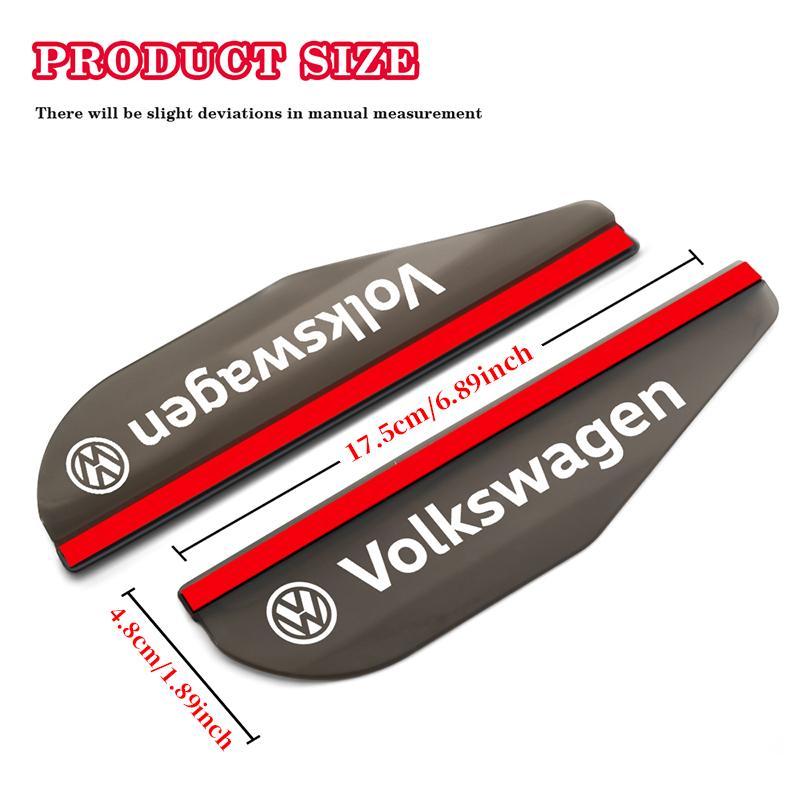 2Pcs Car Rear View Mirror Sticker Rain Eyebrow Auto Side Mirror Rain Proof Cover For VW Passat Jetta Golf Touran Beetle Polo ze9