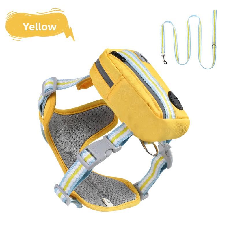 Pet Self-backpack Vest Style Pet Chest and Back, Small and Medium-sized Dog Leash, Outdoor Travel Pet Small Schoolbag