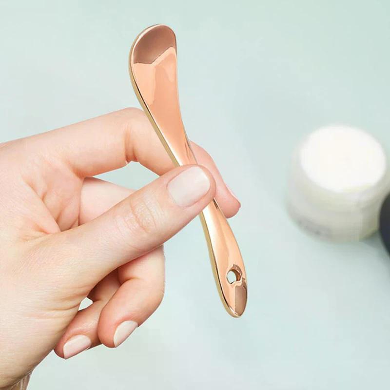 Metal Cosmetic Skincare Spatula, Mini Mask Facial Reusable Scoop, Makeup Beauty Spoons For Cream, Lotions, Moisturizer