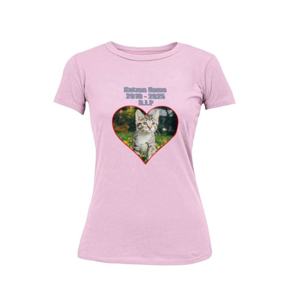 

Personalisiertes Katzen Spruch Foto RIP Katze erinnerung Cat Damen taillierter S