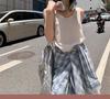 Women's Blue & White Plaid Cotton-Linen Shirt Jacket – Spring/Summer 2025, Sun Protection, Casual Style.