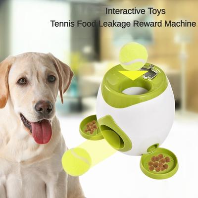 2-in-1 Pet Feeder Dog Interactive Toy Tennis Throwing Training Reward Machine Fun Feeding Pet Supplies
