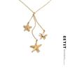 Ocean Series Stainless Steel Zircon Pearl Starfish Shell Chain Charm Drop Necklace 2026 Summer Arrivals Chic Jewelry Gift
