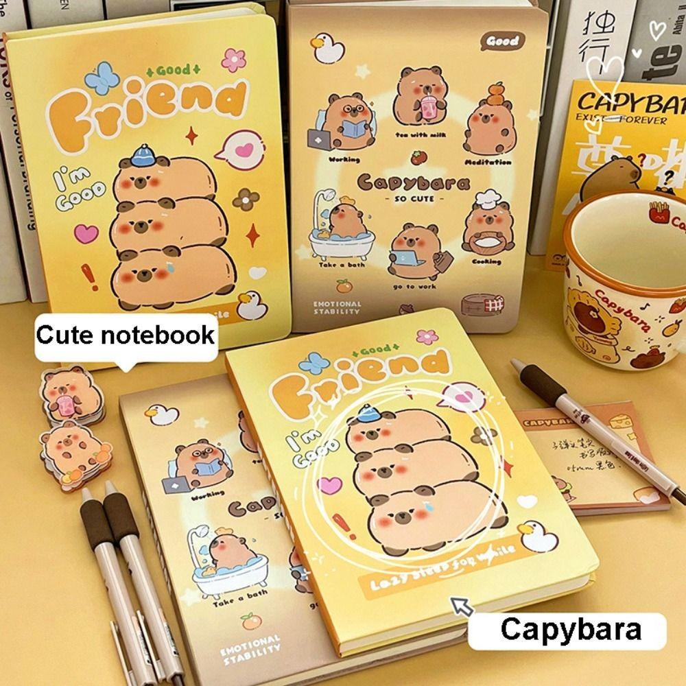 

Утолщенный блокнот с капибарой, инструмент для письма, креативный студенческий блокнот