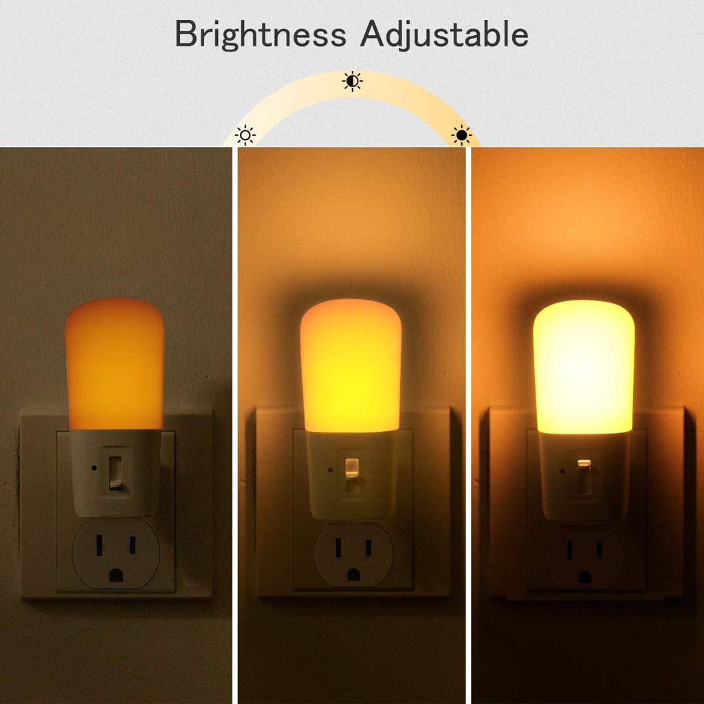 Amber Color Mosquito Repellent LED Night Light With Dusk To Dawn Sensor Dimmable Plug In Night