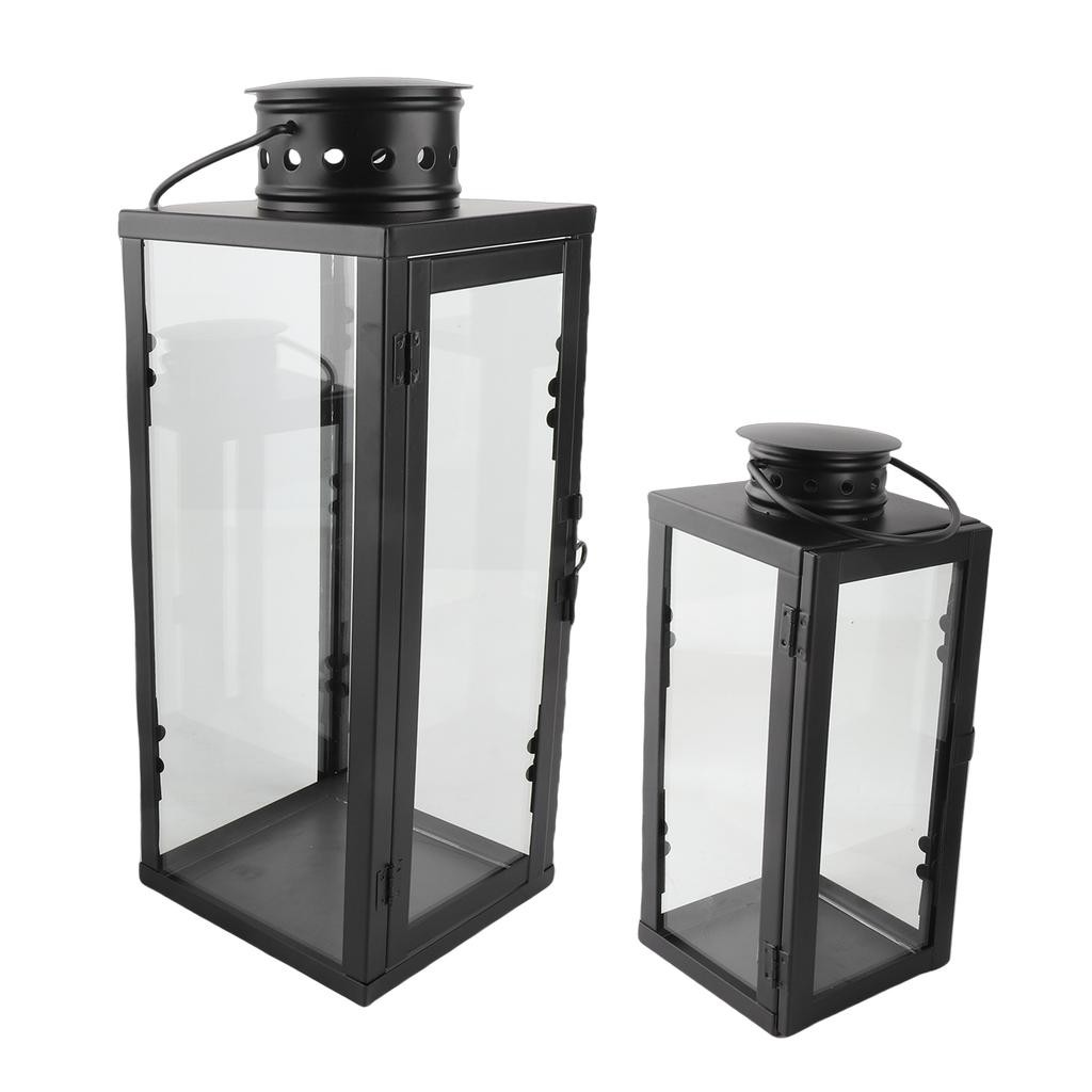 Iron Candle Lantern Vintage Decorative Metal Hanging Candle Holder for Living Room Courtyard