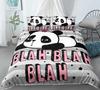 3D Cartoon Panda Duvet Cover Set Cute Panda Comforter Cover Bamboo Black White Bear Polyester Bedding Set For Boys Girls Teens