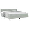 Box Spring Bed with Headboard Light Grey 200 X 180 Cm Velvet