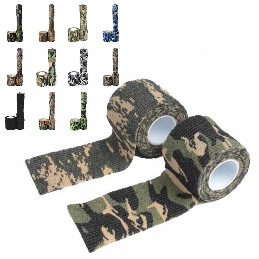 1 Roll U Pick 4.5m*5cm Waterproof Outdoor Camo Hiking Camping Hunting Camouflage Stealth Tape Wraps self adhesive