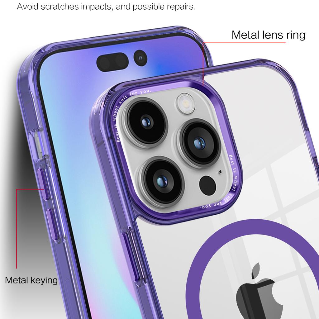 MagSafe Shockproof Magnetic Wireless Charging Case for iPhone 15Plus 15Pro Max/13 Pro Max/14 Pro Max/12 Pro Max Clear Silicone Phone Bumper Cover Case