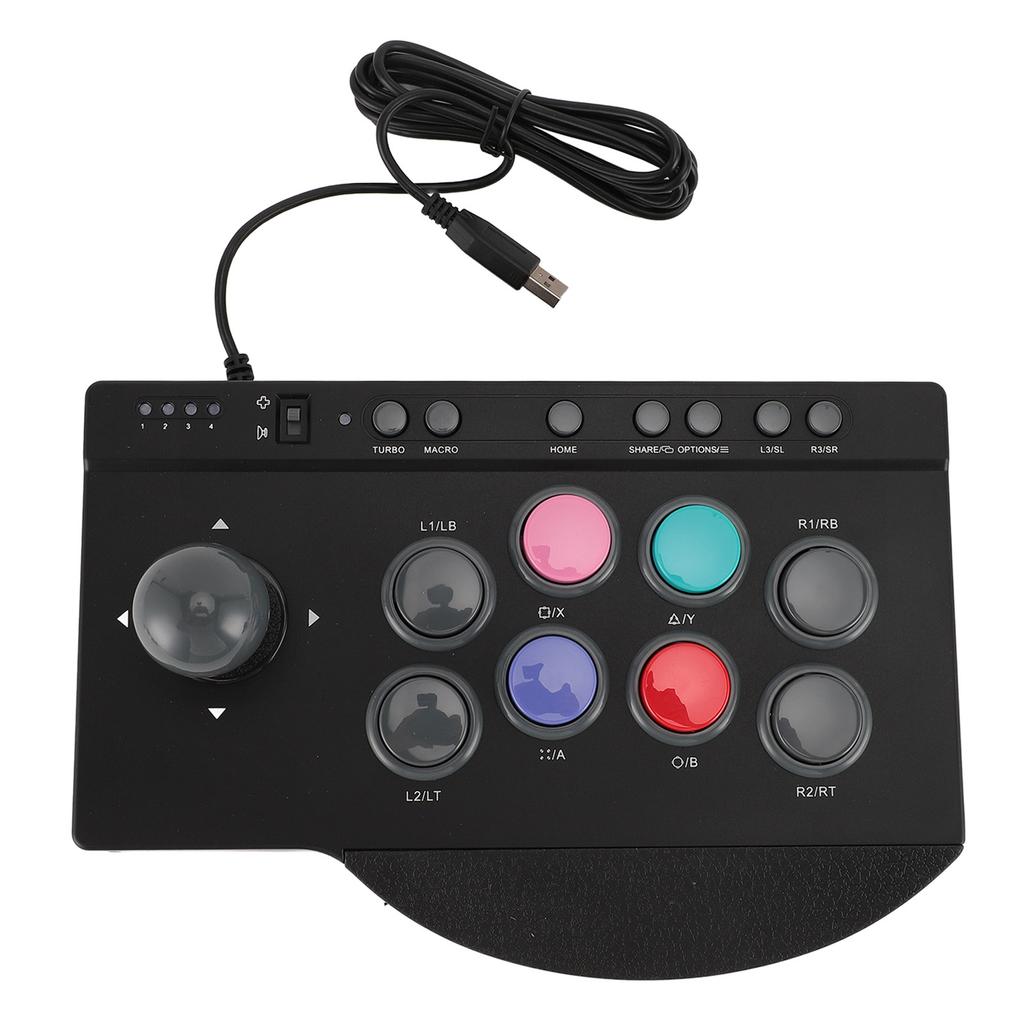 Fighting Stick for PS3 USB Turbo Macro Functions Game Controller Joystick for Android TV Box for