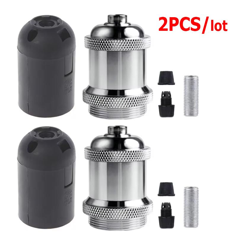 

2шт ретро патрон для лампы Эдисона винтовой патрон E27/E26 держатель лампы DIY кольцевой держатель лампы E27 EU