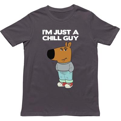 Ich bin nur ein entspannter Typ T-Shirt, Lustiger Hundecharakter Unisex-T-Shirt, Entspannter Typ Meme Geschenk