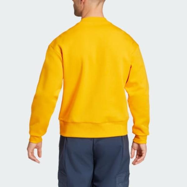 Adidas Real Madrid Logo Print Sweatshirt Herren Sweatshirt Gelb IT3808