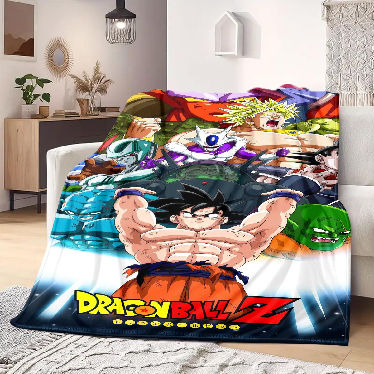 

Dragon Ball Z Print Blanket Warm Comfortable Flannel Blanket Suitable for Bedrooms,Sofas, Beds,Chairs,Travel -QIAO33 75x90cm