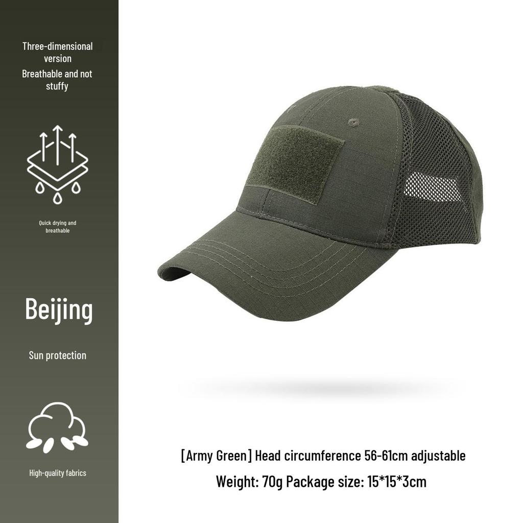 Berretto da baseball in rete traspirante mimetico estivo: Cappello tattico unisex con protezione solare per attività all'aperto