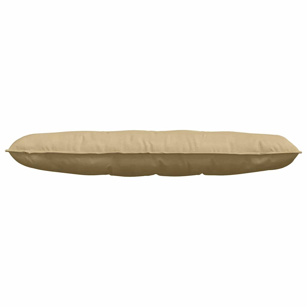 Back Cushion Gray Green 140 x 50 cm Cord Fabric
