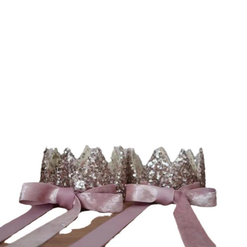 Sparkly Crown Hair Clip for Kids Birthday Party Christmas Photo Props Glitter Princess Headband Newborn Photography Accessories