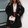 Women's Fleece Coat Casual Lapel Fuzzy Sherpa Coat Open Front Long Sleeve