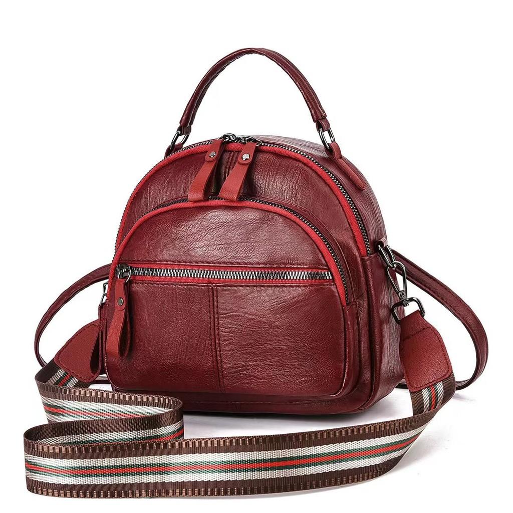 Stylish Versatile Pu Leather Shoulder Bag With Multiple Compartments For Daily Use
