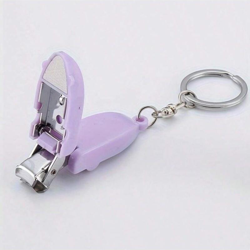 Mini Cute Keychain Nail Clippers Portable Foldable Fingernail Clippers, Small Manicure Tools for Home Use, Assorted Col