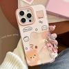 Pink Cartoon Cat Iphone16promax Apple 15 Mobile Phone Case 13 Suitable for 12 Girl Pendant 17 Sweet