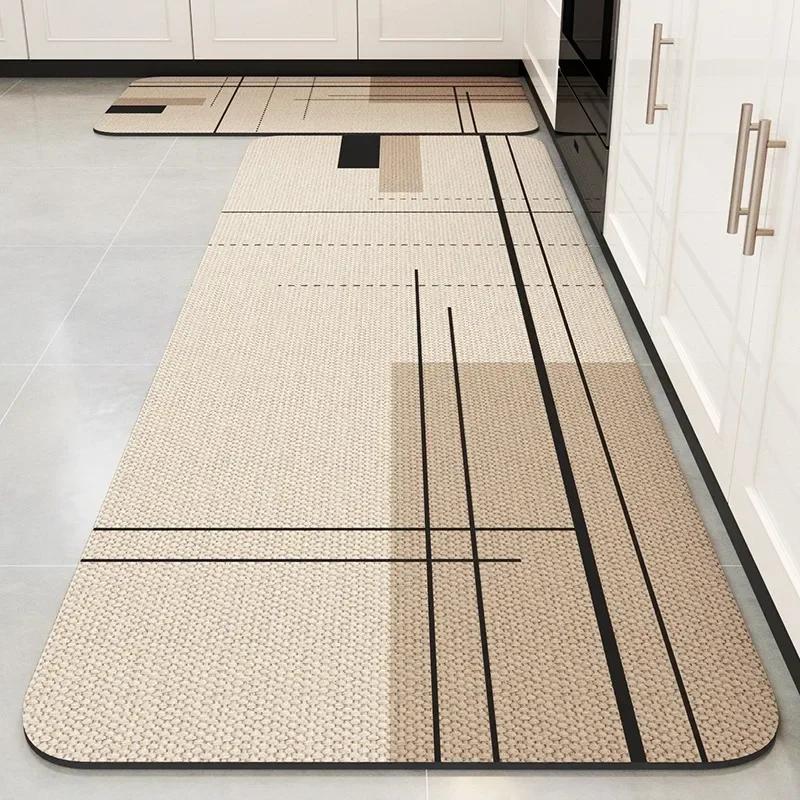 Carpet for Kitchen Floor Mat Absorbent Rug Soft Diatom Mud Anti-slip Foot Mats Home Decoration Non-slip Area Rugs 