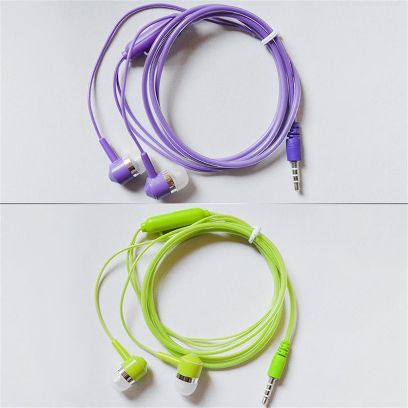 Universal 3.5mm Plug Wired In-ear Earbuds Portable Wire Control Mobile Phone Gaming Headset With