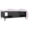 Coffee Table, Black, High Gloss, 103.5x60x35 Cm