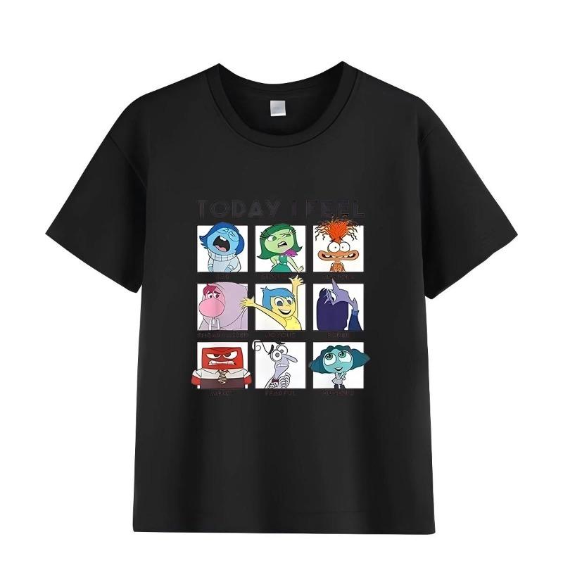 Disney Pixar inside out 2 'Today I Feel' T-Shirt for Boys & Girls Short Sleeve Casual Top Ages 3-12 Toddler Summer Clothing