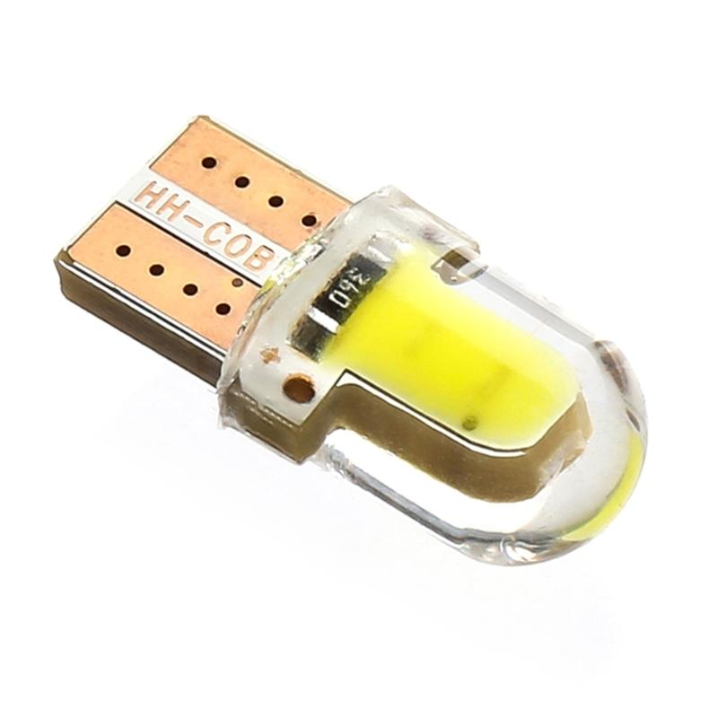 10Pcs Silicone Bright License Lamp Bulbs T10 LED Light Bulb LED Parking Bulb Auto Wedge Clearance Lamp Easy to Use