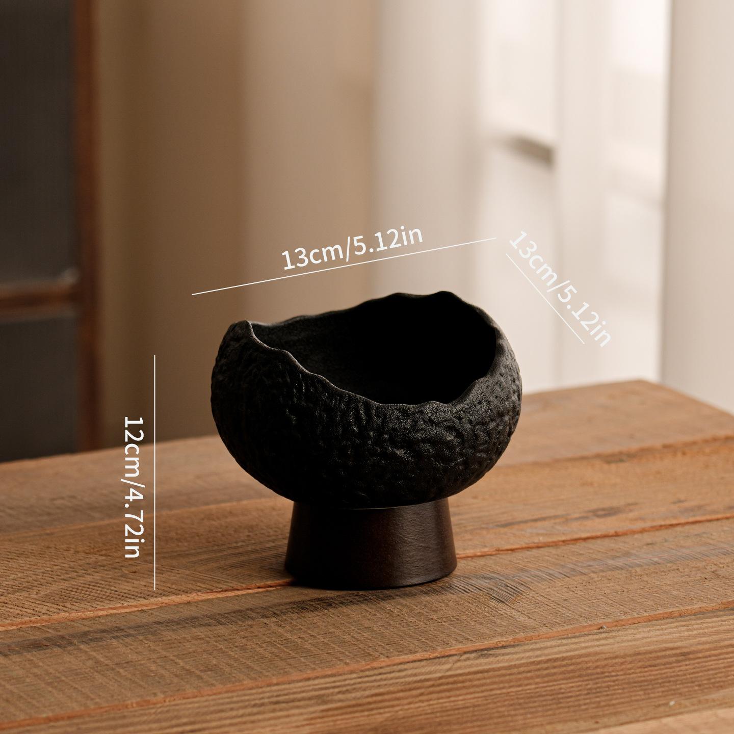 

Creative Ceramic Fruit Salad Bowl High Foot Plate Western Dish Unique Shape Hotel Tableware